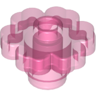 Lego rostlina kytka květ, průhledná tmavě růžová (4142898)